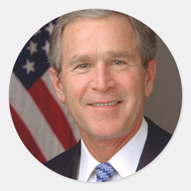 Adesivo Redondo George W. Bush (Frente)