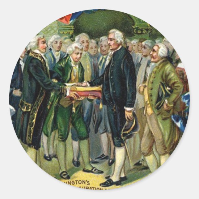 Adesivo Redondo George Washington (Frente)