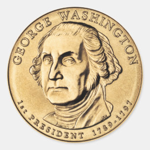 Adesivo Redondo George Washington