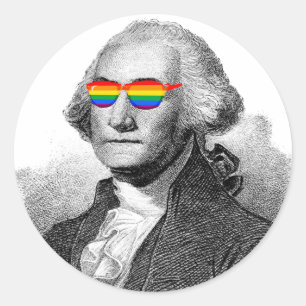 Adesivo Redondo George Washington Pride