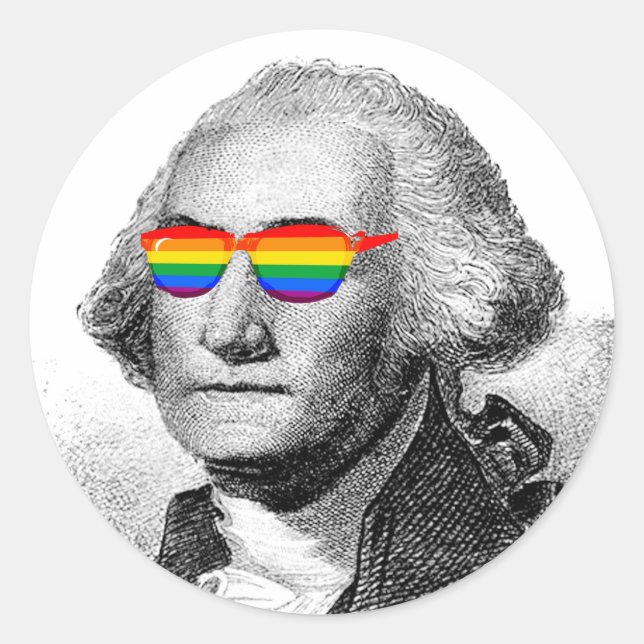 Adesivo Redondo George Washington Pride (Frente)