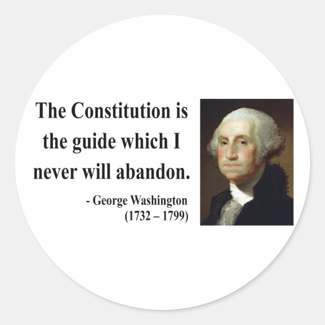 Adesivo Redondo George Washington Quote 4b (Frente)