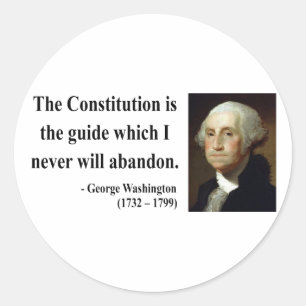 Adesivo Redondo George Washington Quote 4b