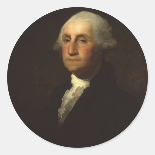 Adesivo Redondo George Washington Sticker (Frente)