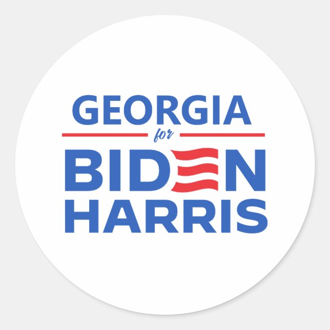 Adesivo Redondo Georgia para Biden Harris (Frente)