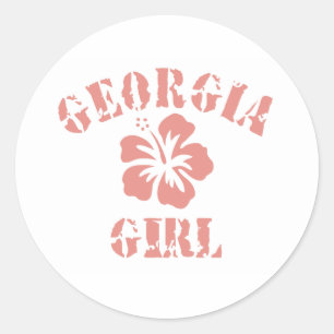 Adesivo Redondo Georgia Pink Girl