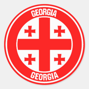 Adesivo Redondo Georgia Round Emblem
