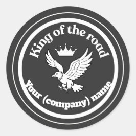 Adesivo Redondo Gepersonaliseerde King of the Road Chauffeur Badge