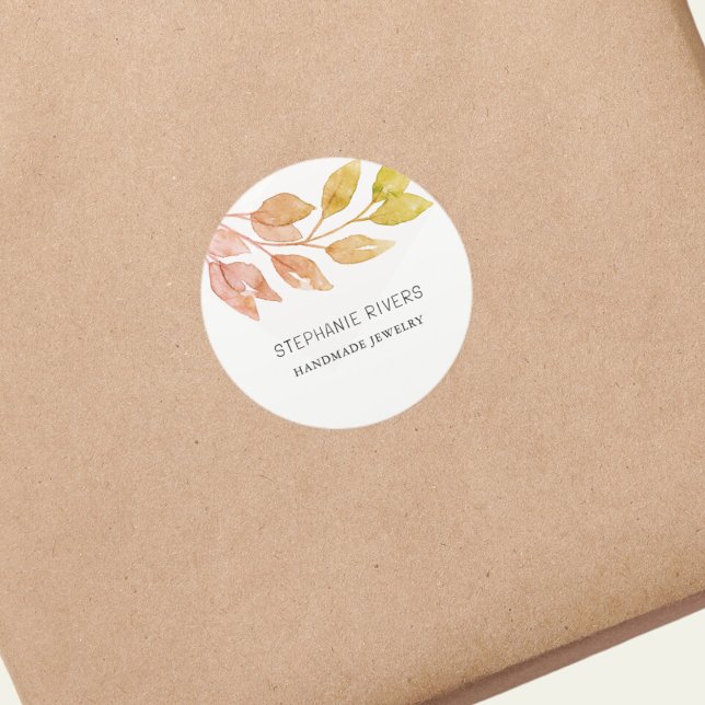 Adesivo Redondo Gerador de Jewelry de Ferrugem de Aquarela (Criador carregado)