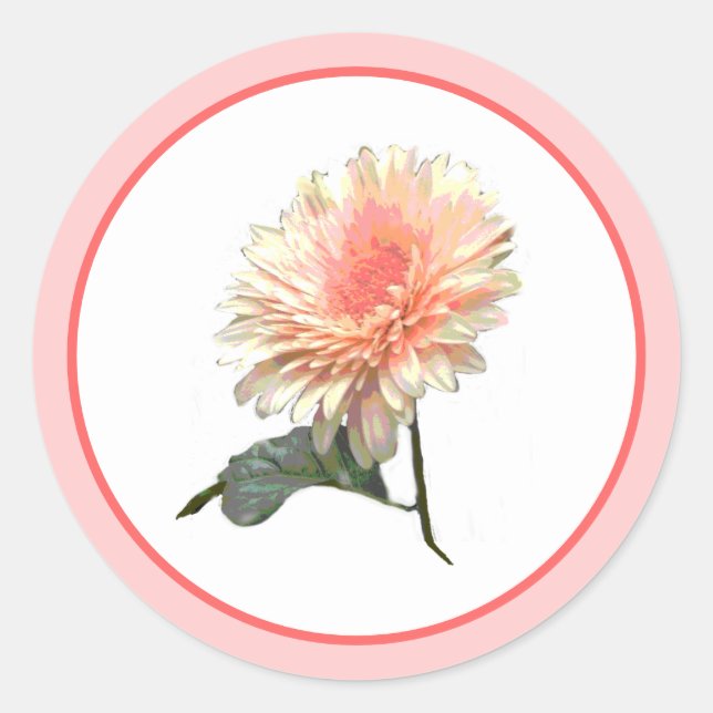 Adesivo Redondo Gerbera Splinder Design (Frente)
