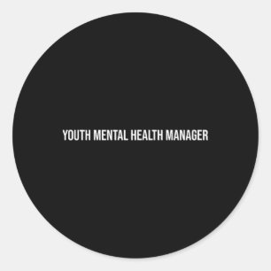 Adesivo Redondo Gerente de Saúde Mental Juvenil Saúde Mental