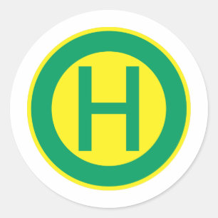 Adesivo Redondo German autocarro and Tram alto sign parada