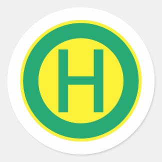 Adesivo Redondo German autocarro and Tram alto sign parada