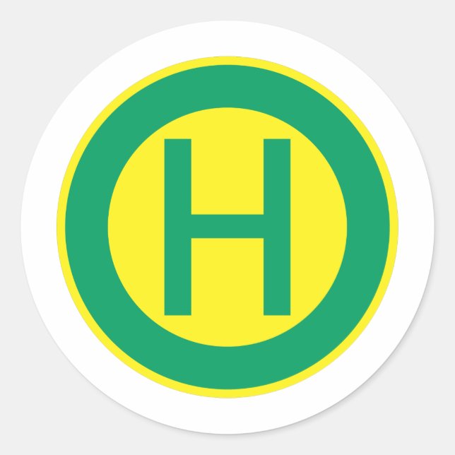 Adesivo Redondo German autocarro and Tram alto sign parada (Frente)