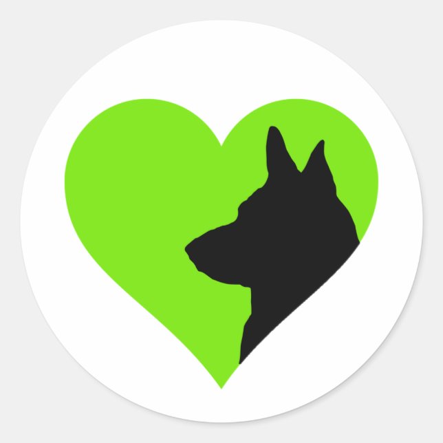 Adesivo Redondo German shepherd (Frente)