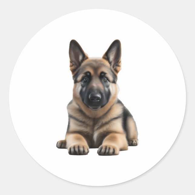 Adesivo Redondo German shepherd (Frente)