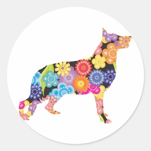 Adesivo Redondo German shepherd (Frente)