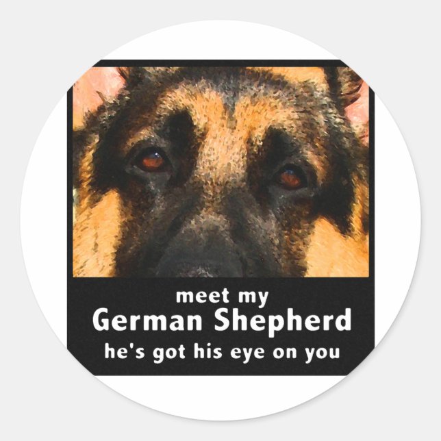 Adesivo Redondo German shepherd (Frente)