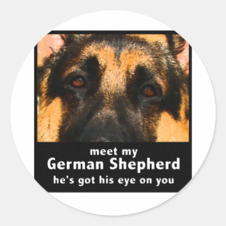 Adesivo Redondo German shepherd