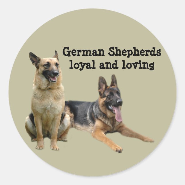 Adesivo Redondo German shepherd Buddies Sticker (Frente)