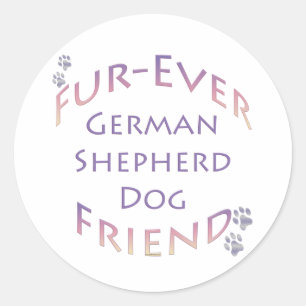 Adesivo Redondo German shepherd Cão Futuro