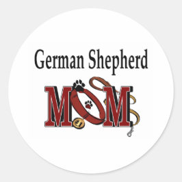 Adesivo Redondo German shepherd Mãe Sticker