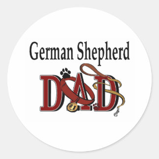 Adesivo Redondo German shepherd Pai