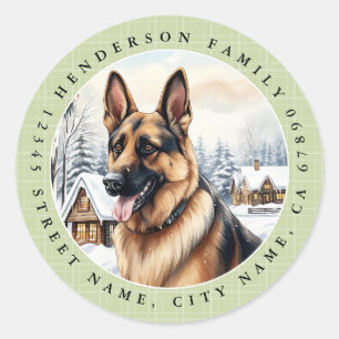 Adesivo Redondo German shepherd redondos