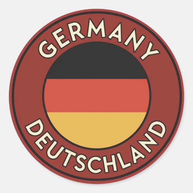 Adesivo Redondo Germany, deutschland (Frente)