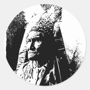 Adesivo Redondo Gerônimo preto e branco