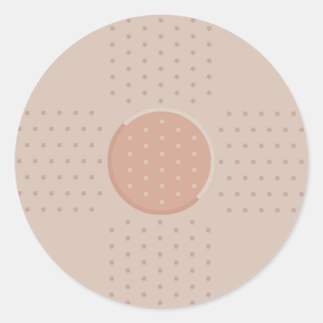 Adesivo Redondo Gesso de Banda médico - Vinheta redonda (Frente)