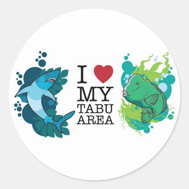 Adesivo Redondo Gestão das Pescas, Fiji - Stickers (Frente)