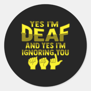 Adesivo Redondo Gesto de Mão Sensível Perda de Audiência Sensível