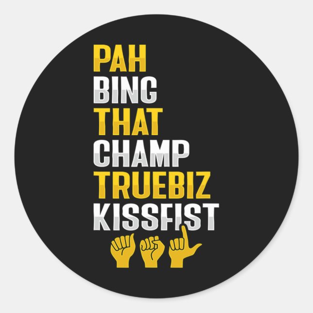 Adesivo Redondo Gesto manual Audição surda Perda de Consciência 8 (Frente)