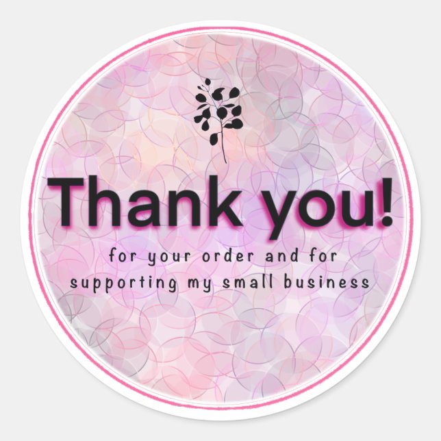 Adesivo Redondo Gestos Gratos: Cartões de agradecimentos (Frente)