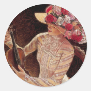 Adesivo Redondo "Get in Tune", por Sue Halstenberg