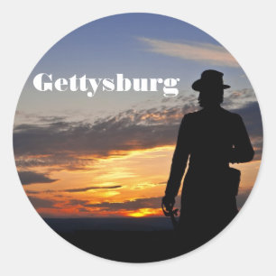 Adesivo Redondo Gettysburg Sunset Sticker