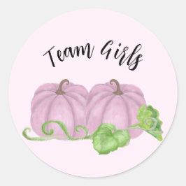 Adesivo Redondo Gexo-gêmeo-abóbora-rosa revela Team Girls