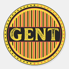 Adesivo Redondo Ghent City Pride Emblem – Belgian Identity