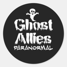 Adesivo Redondo Ghost Allies Paranormal Stickers Circ