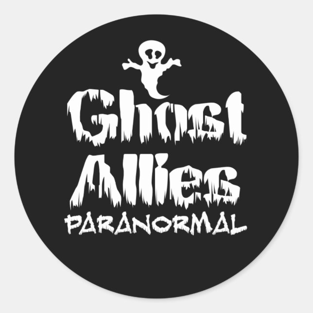 Adesivo Redondo Ghost Allies Paranormal Stickers Circ (Frente)