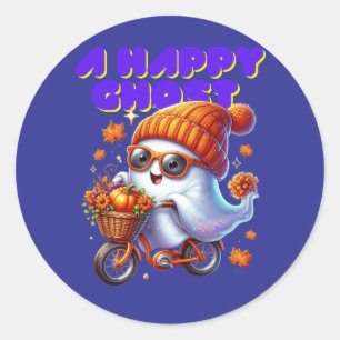 Adesivo Redondo Ghost Boo Sticker