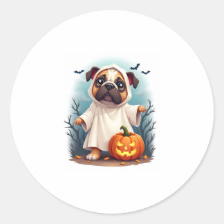 Adesivo Redondo Ghost Bulldog Boo
