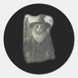 Adesivo Redondo Ghost Cat Meme Catdalf H
