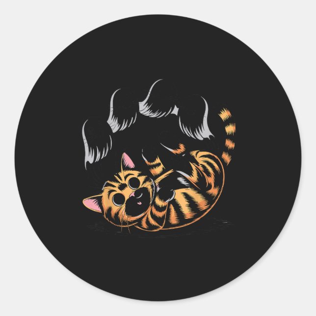 Adesivo Redondo Ghost Cat Meme Funny Halloween Soky Kitty  (Frente)