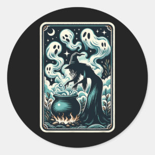 Adesivo Redondo Ghost Cauldron Gothic - Placa de Tarot Supernatura