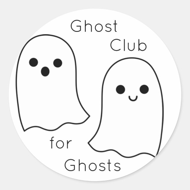 Adesivo Redondo Ghost Club Stickers (Frente)