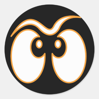Adesivo Redondo Ghost Eyes Halloween Stickers
