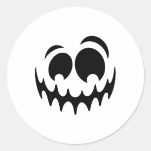 Adesivo Redondo Ghost Face Figurume Halloween Fingir que sou um fa