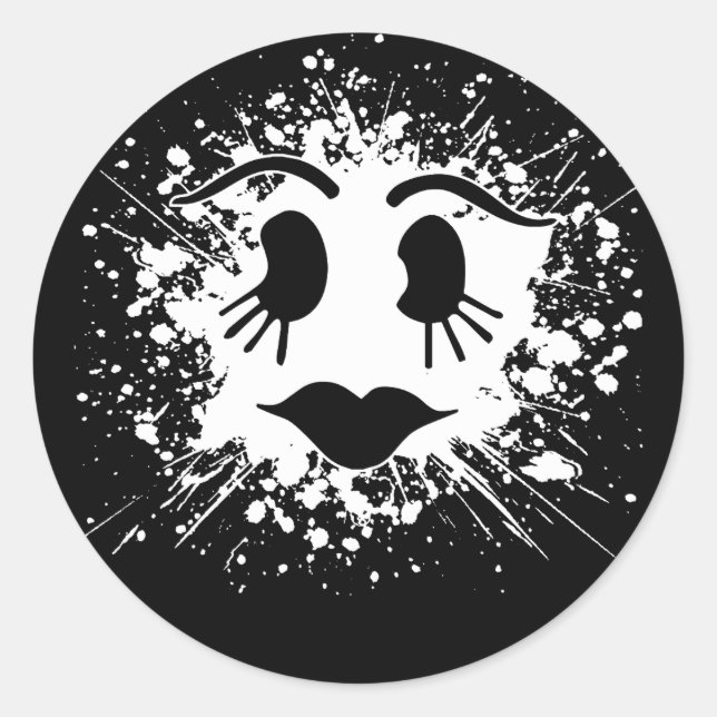 Adesivo Redondo Ghost Face Sticker (Frente)